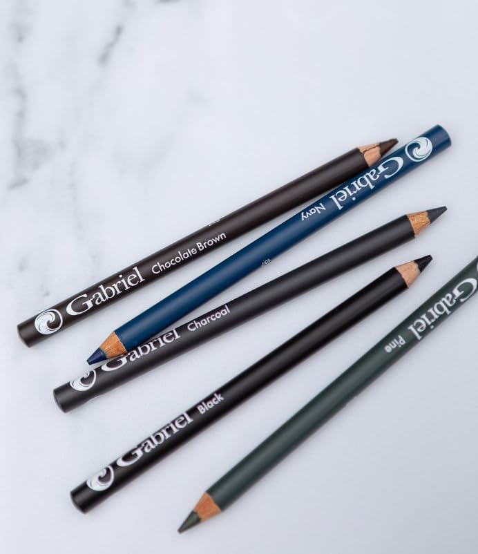 Gabriel Cosmetics vegan eyeliner brown closeup emphasizes rich pigment and finish.