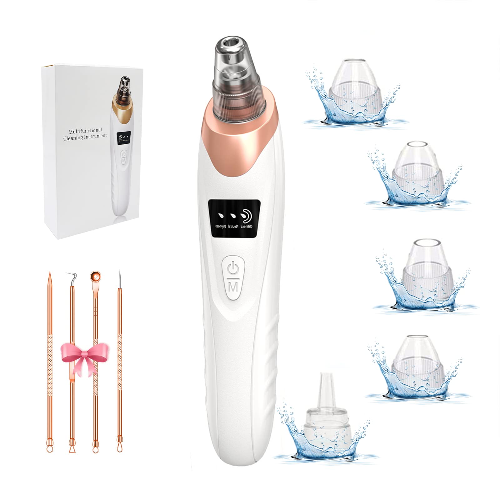 Gackoko blackhead vacuum front view enables quick daily cleansing