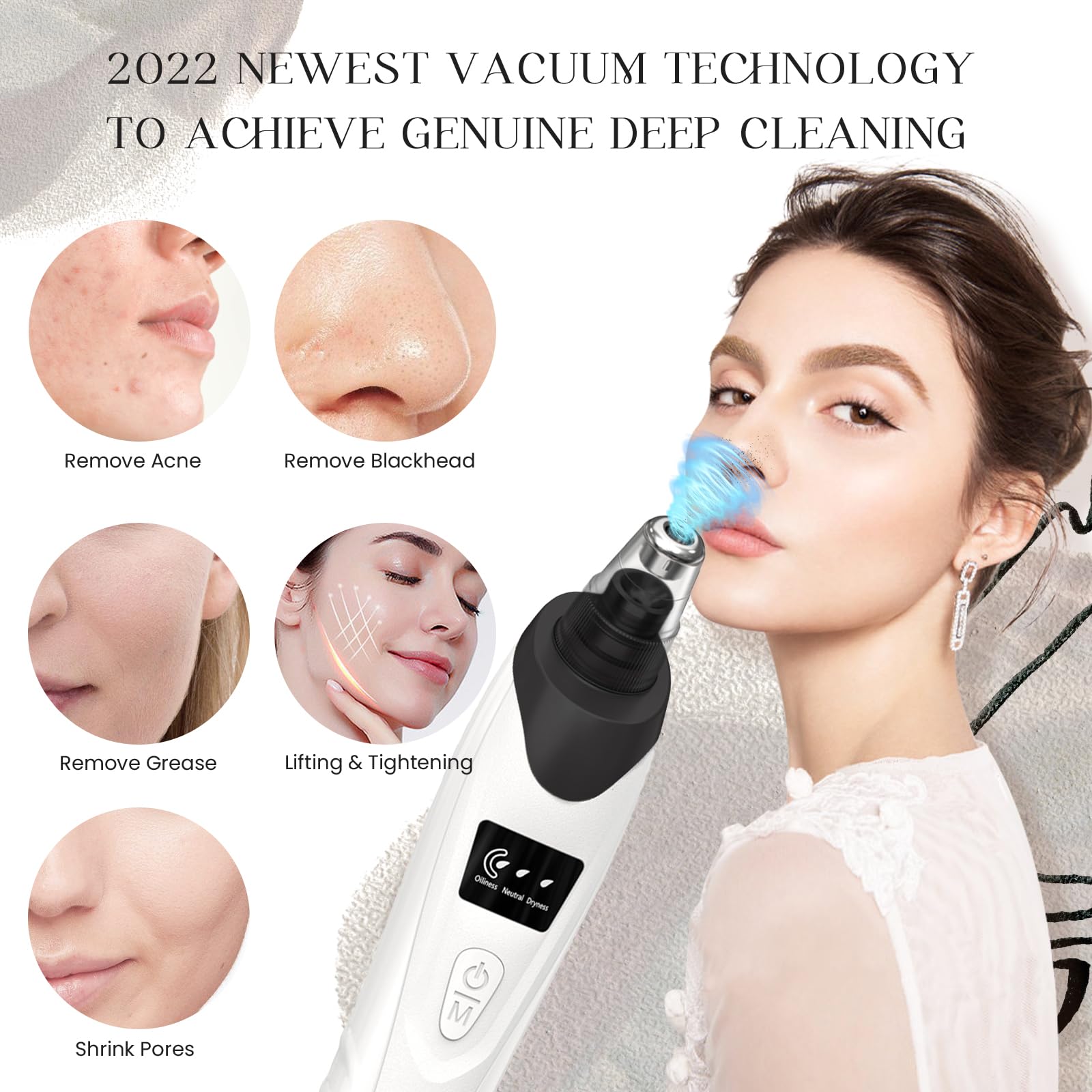 Gackoko Pore Cleaner suction levels—tailored cleansing for different skin types.