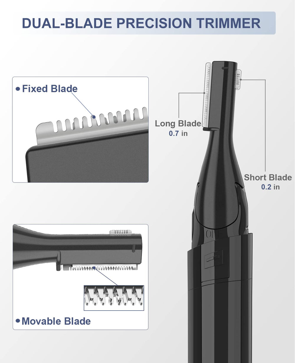 GAERUO eyebrow trimmer close blades highlighting precise trimming for brows