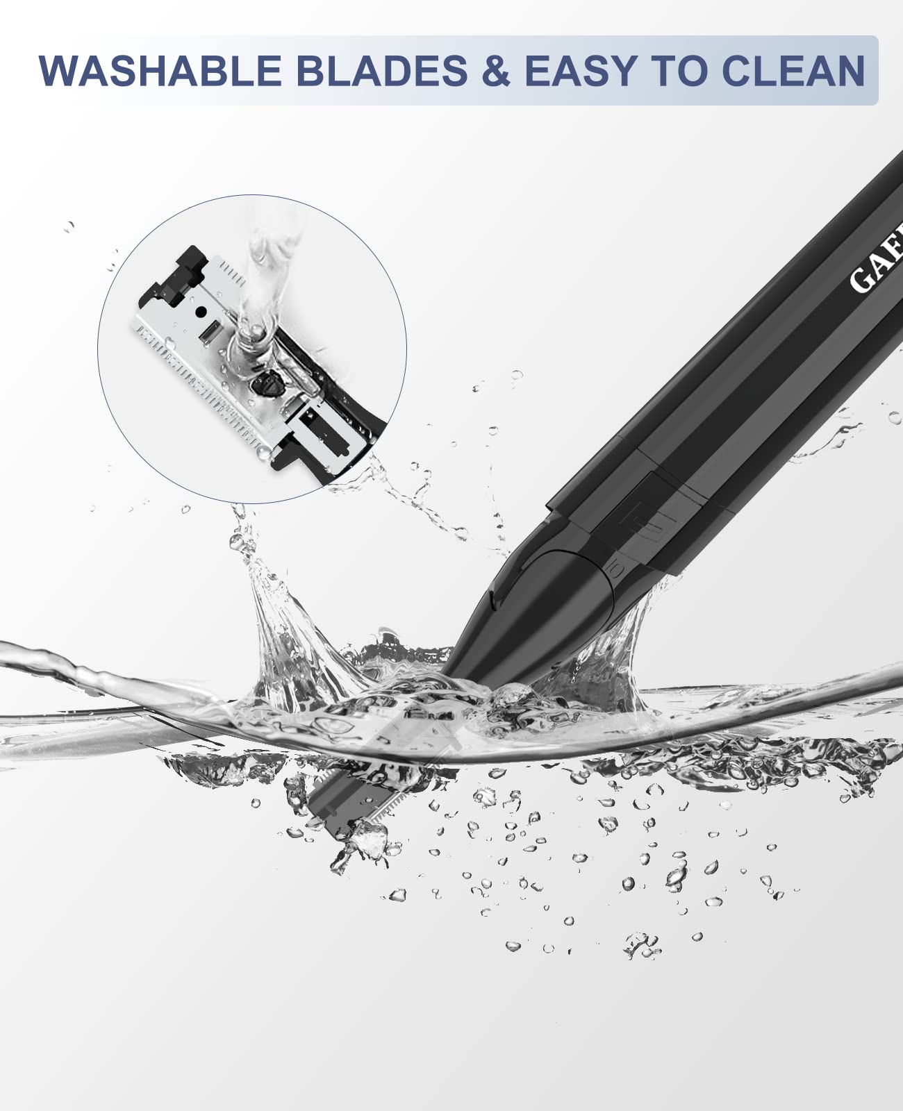 GAERUO eyebrow trimmer safe blade design minimizes pulling during use