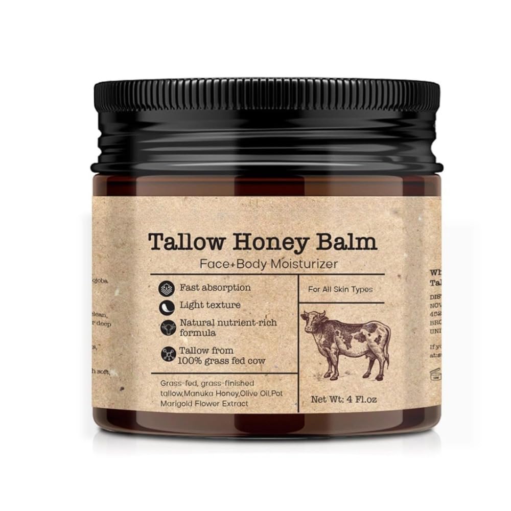 GAHQB whipped beef tallow honey balm face-application delivers deep hydration for daily skin comfort