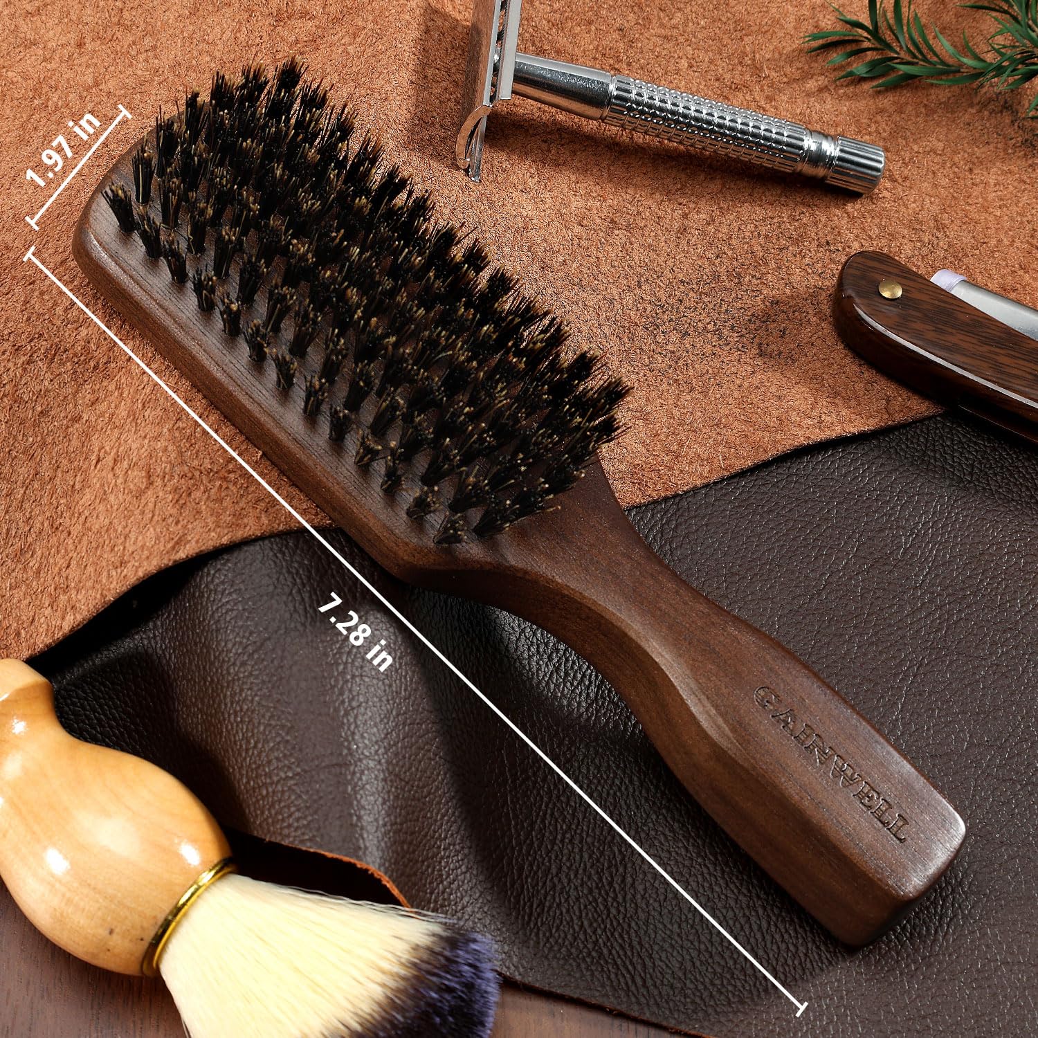 GAINWELL Black Walnut handle ergonomic grip for precise, comfortable styling.