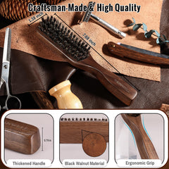 GAINWELL boar bristle brush designed for dry and wet environments and versatile grooming