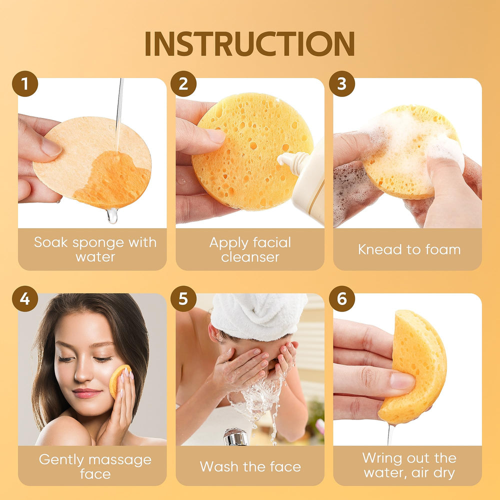 GAINWELL facial sponge texture appears soft, delivering gentle exfoliation for smoother skin.
