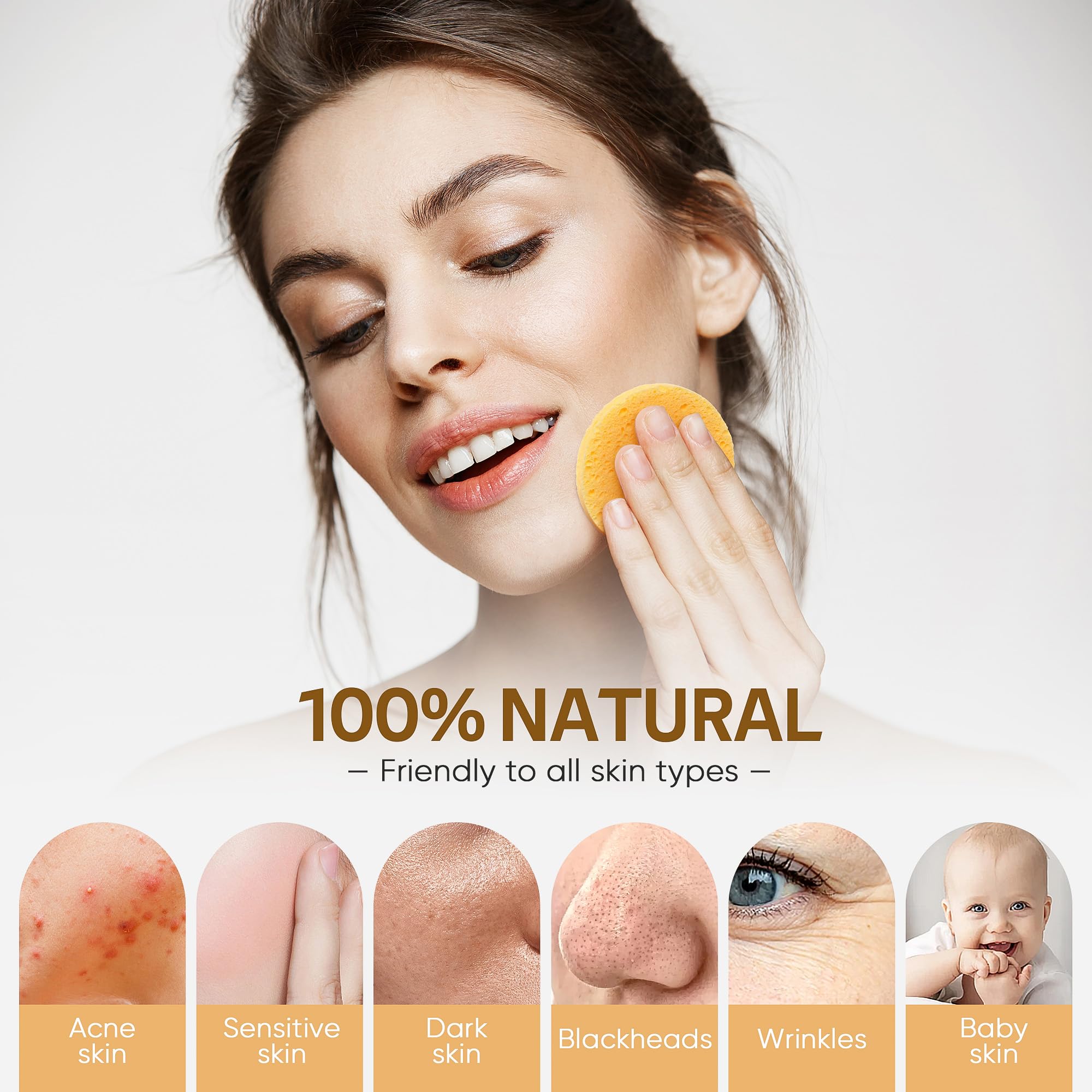 GAINWELL sponges arranged for long-lasting weekly use in daily skincare routines.