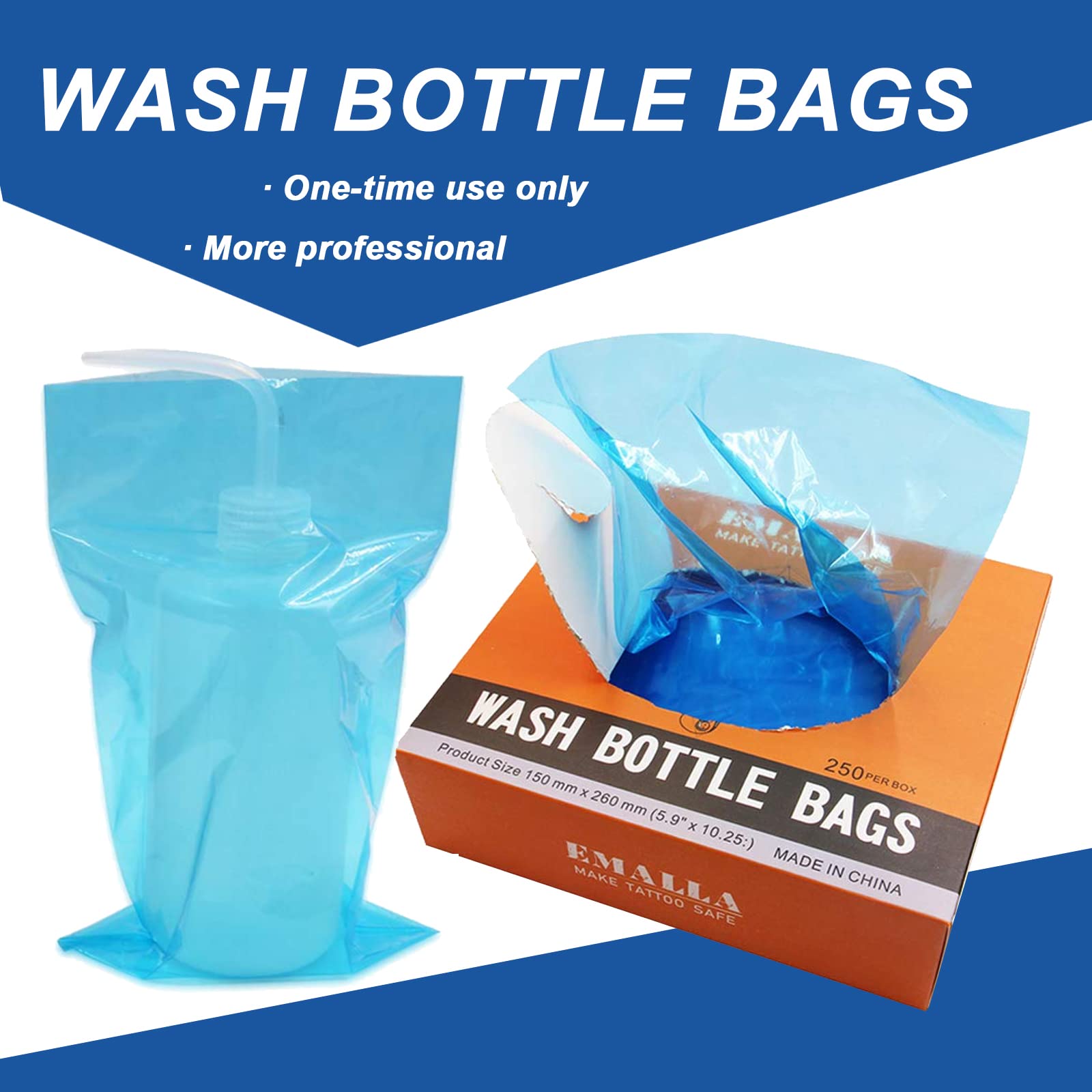 Gakonp blue sleeve cover on bottle demonstrates full coverage design