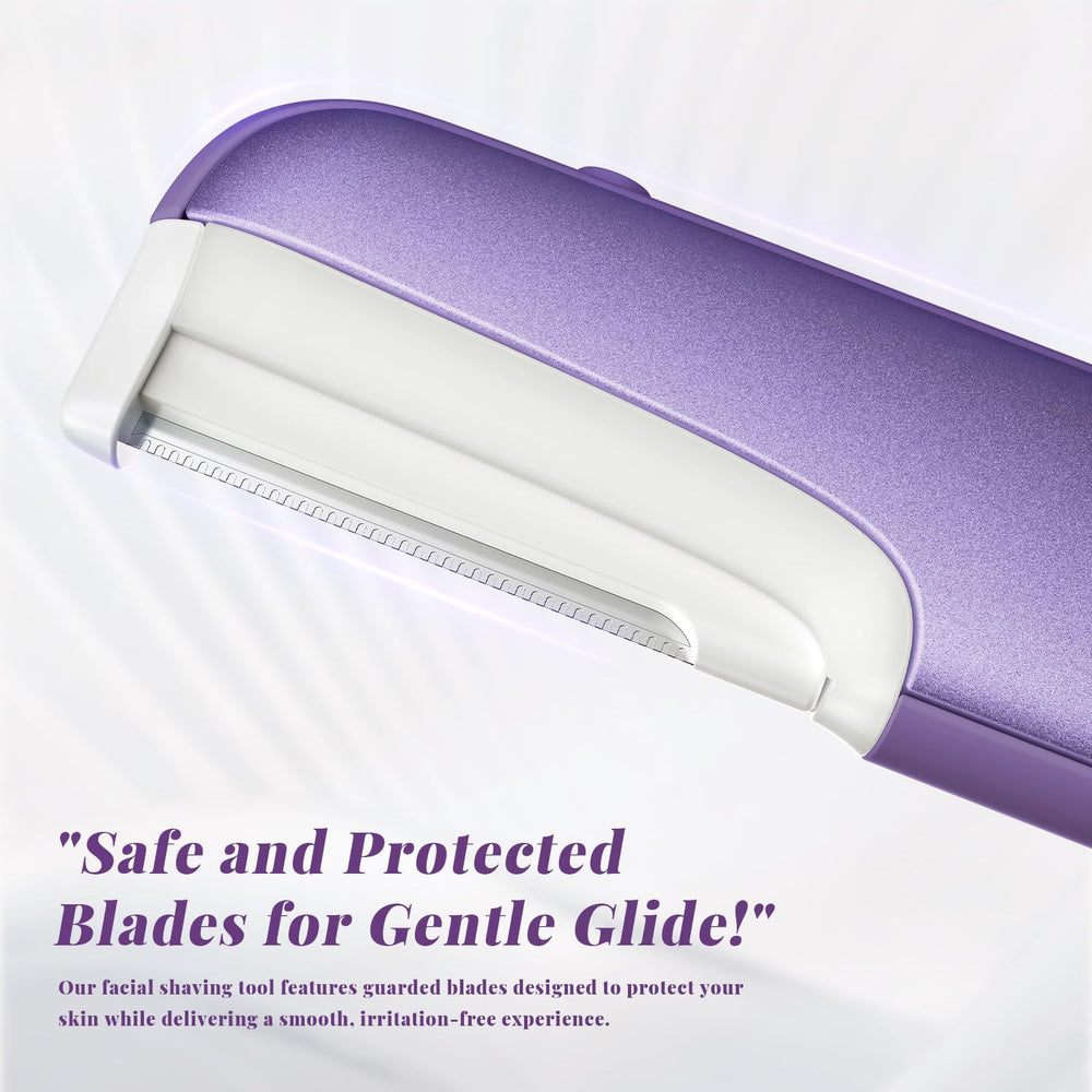 Galtxen Dermaplaning Tool in use on face for gentle exfoliation