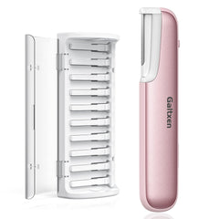 Galtxen Dermaplaning Tool pink front view supports smooth exfoliation and fuzz removal