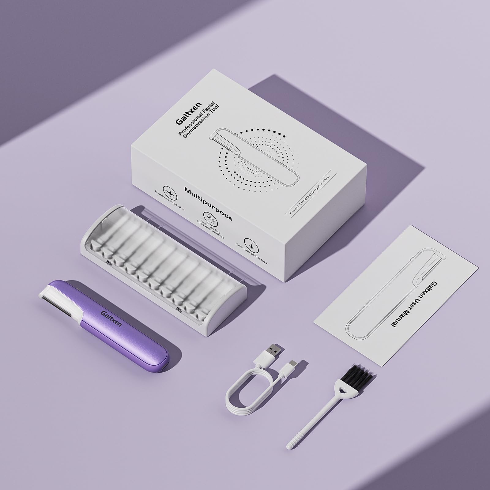 Galtxen Dermaplaning Tool travel case highlighting portability