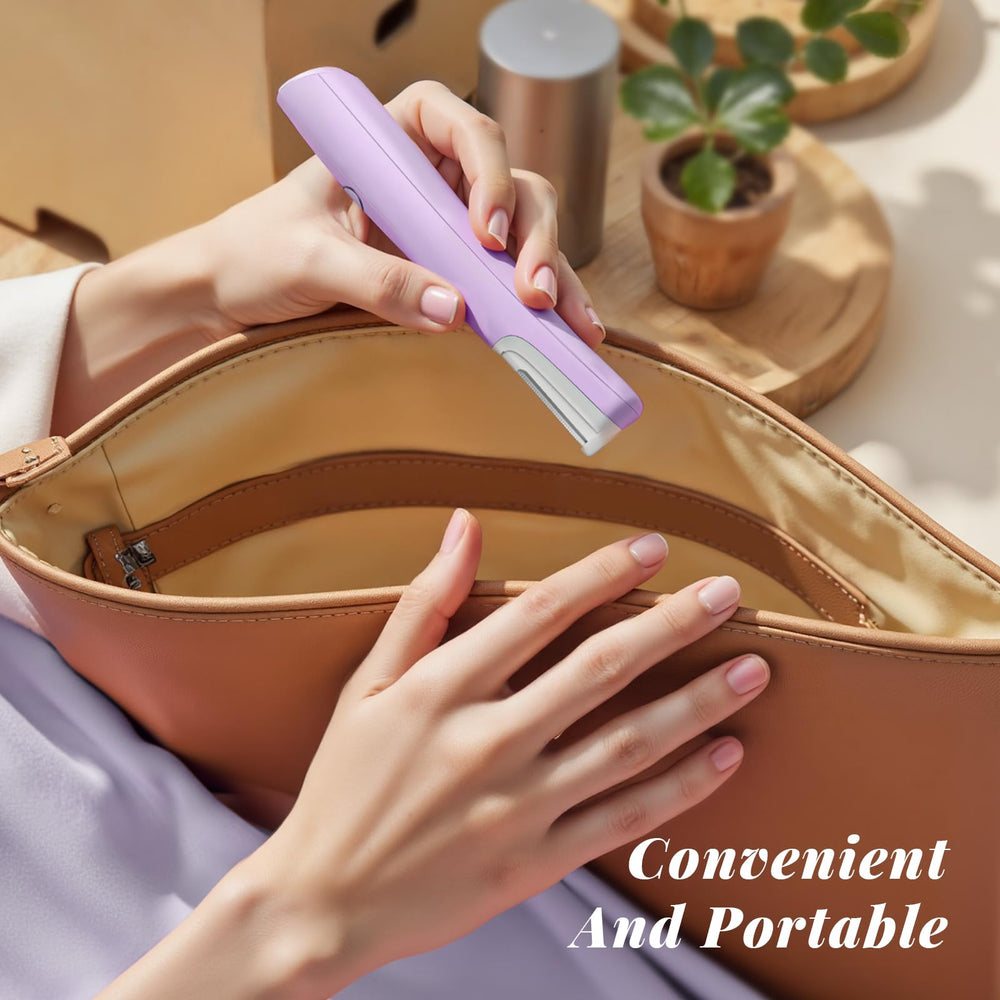 Galtxen dermaplaning tool portable and rechargeable for travel-friendly routines.