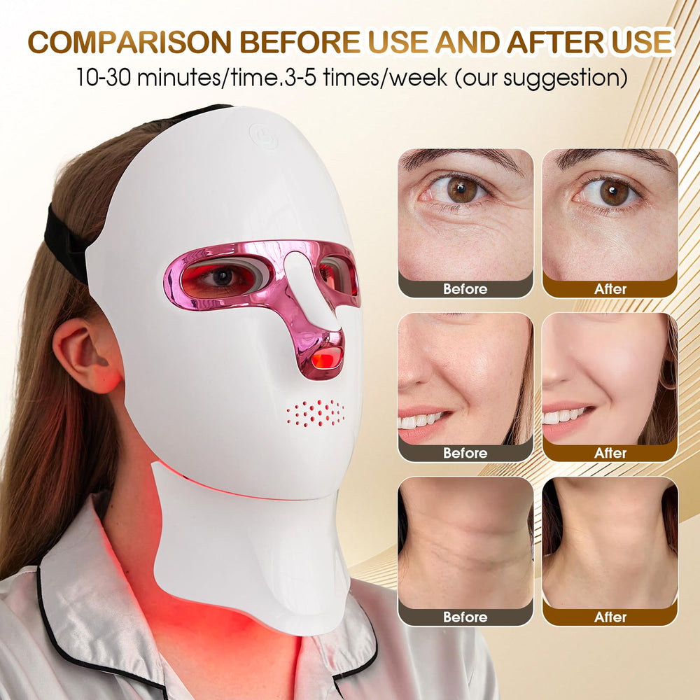 GANOEL red light therapy mask side view highlighting ergonomic shape for daily comfort