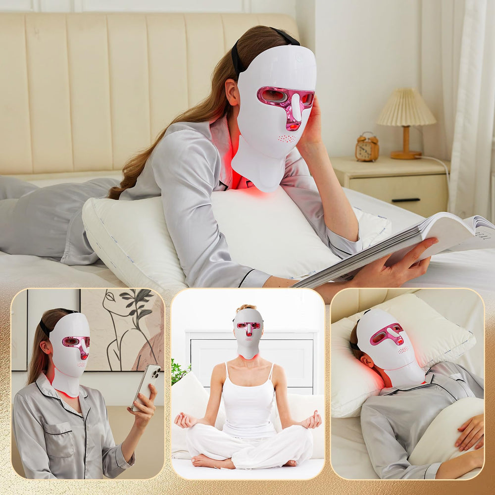 GANOEL travel case with compact red light therapy mask for easy packing