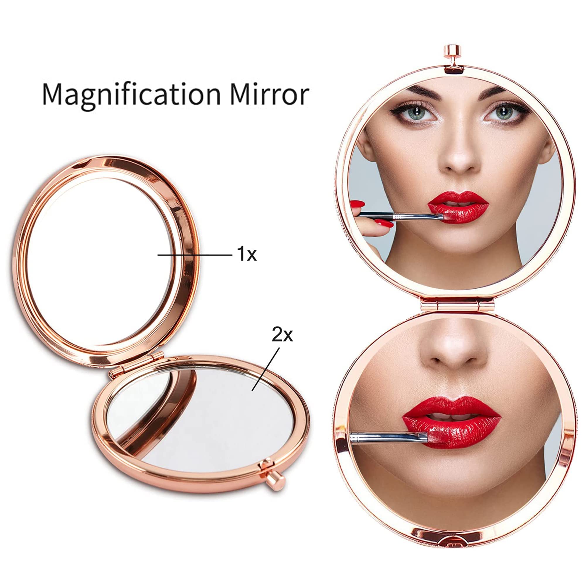 GAOLZIUY handbag-friendly mirror accompanies her for quick checks anywhere