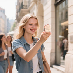 GAOLZIUY portable compact mirror 2.5-inch diameter for easy handbag storage