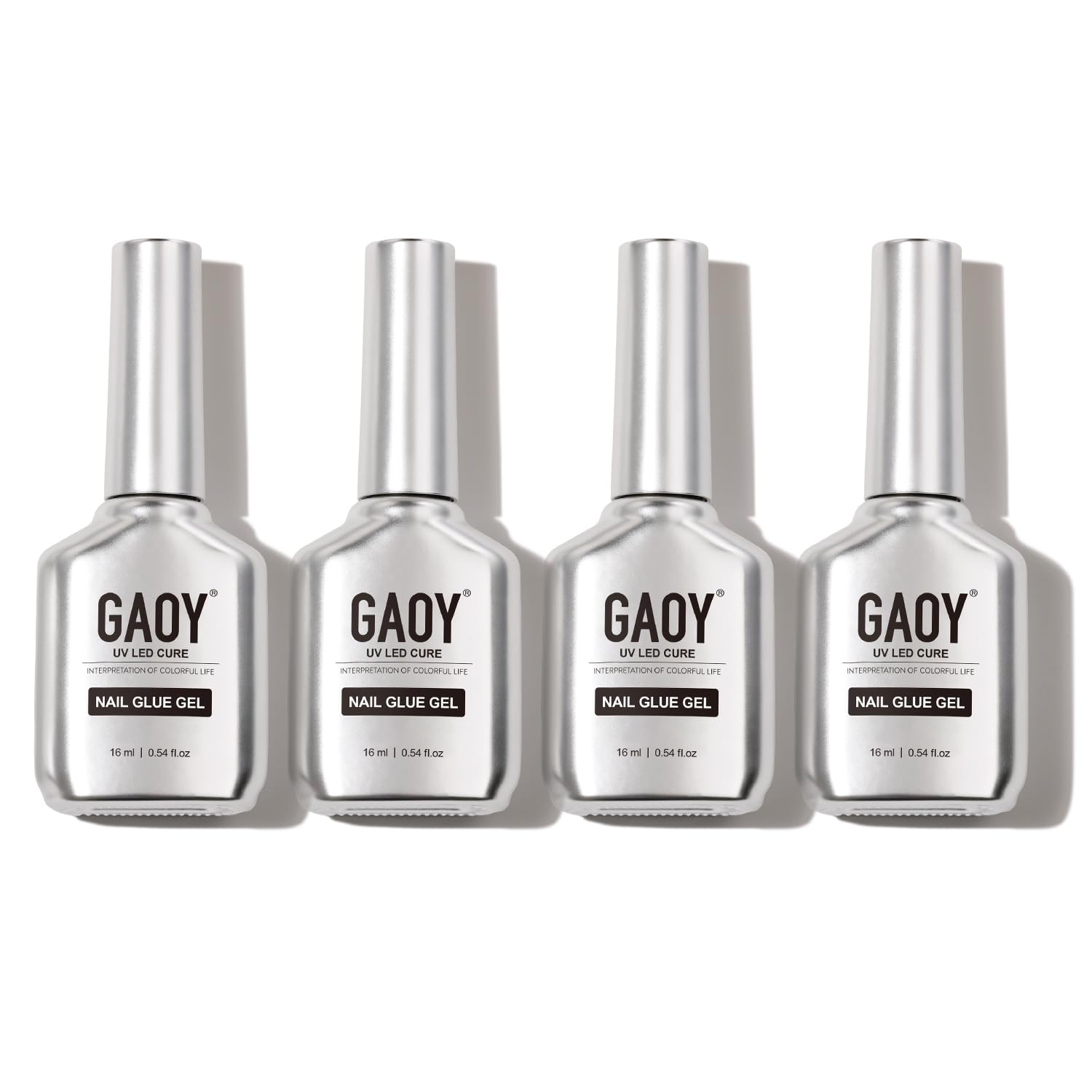 GAOY 4Pcs gel nail glue pack packaging ideal for at-home extensions