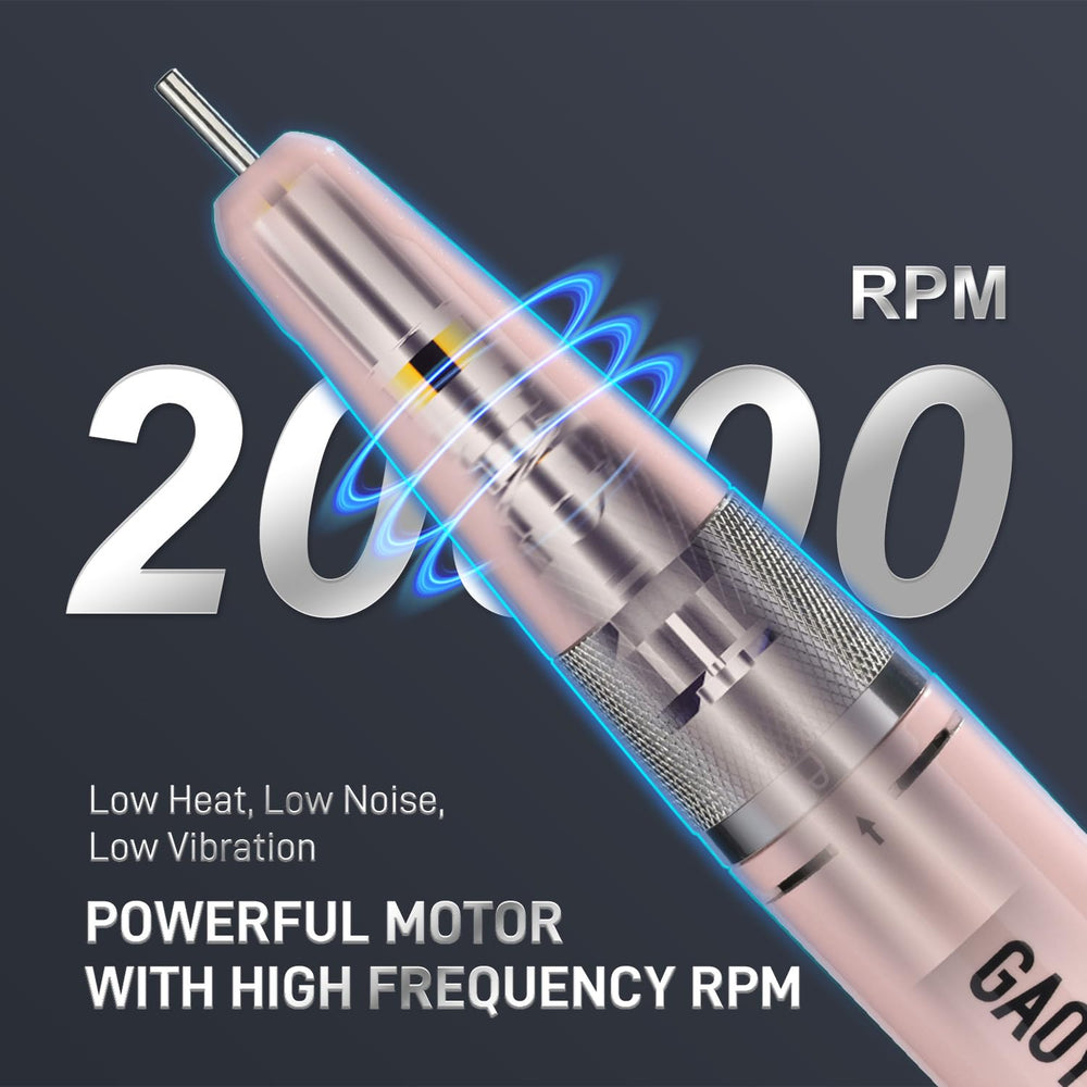 GAOY nail drill battery charging view highlighting rapid charging.