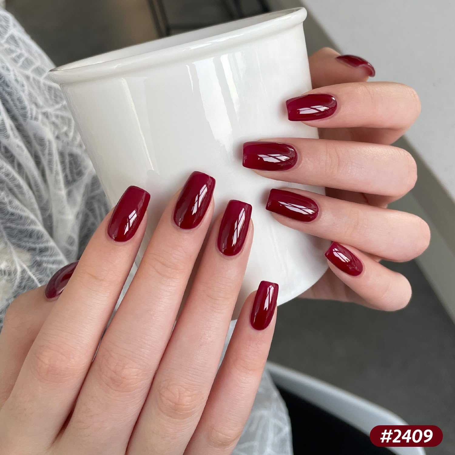 GAOY Berry Collection cherry magenta swatch for statement nails.