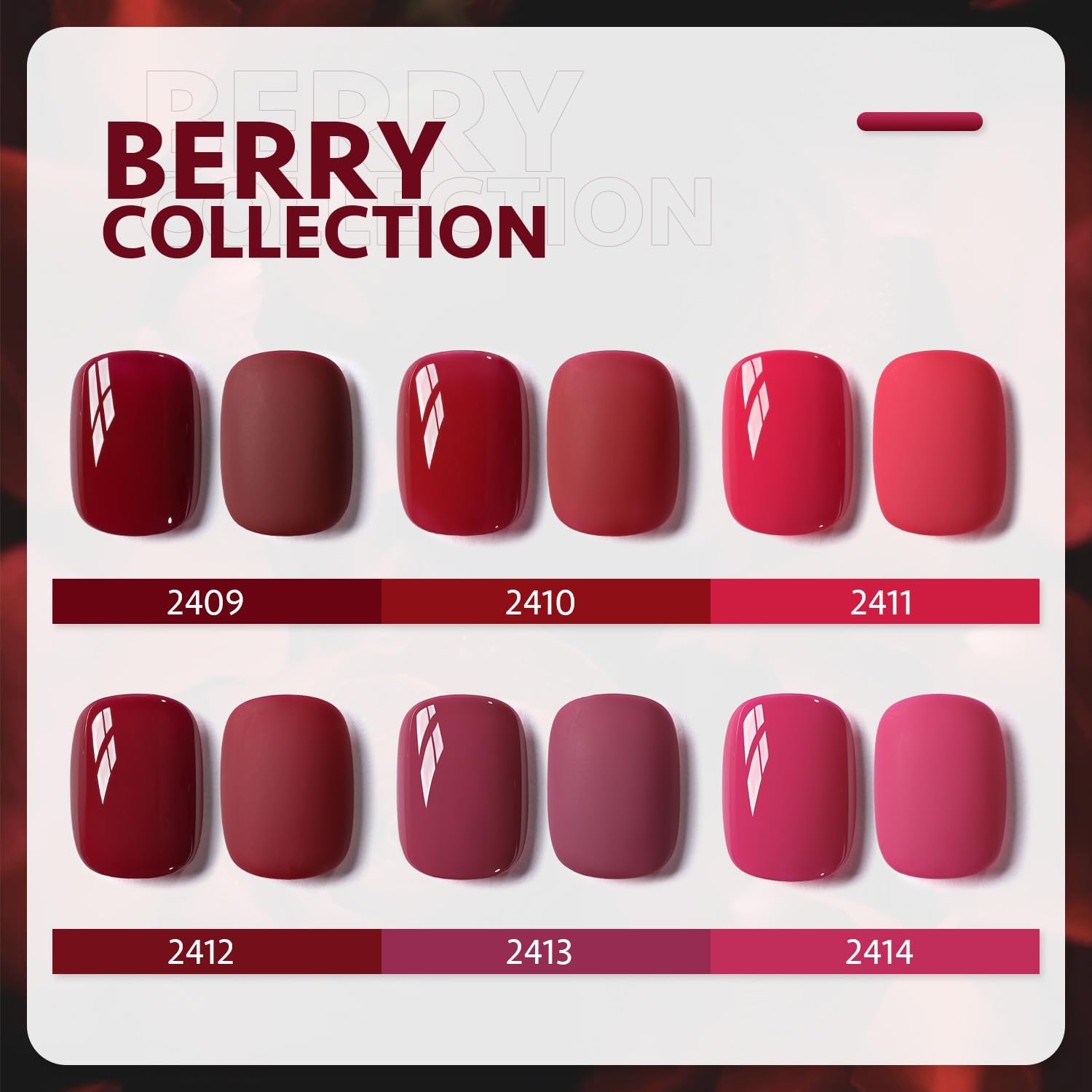 GAOY Berry Collection long-lasting formula preview for up to 4 weeks.