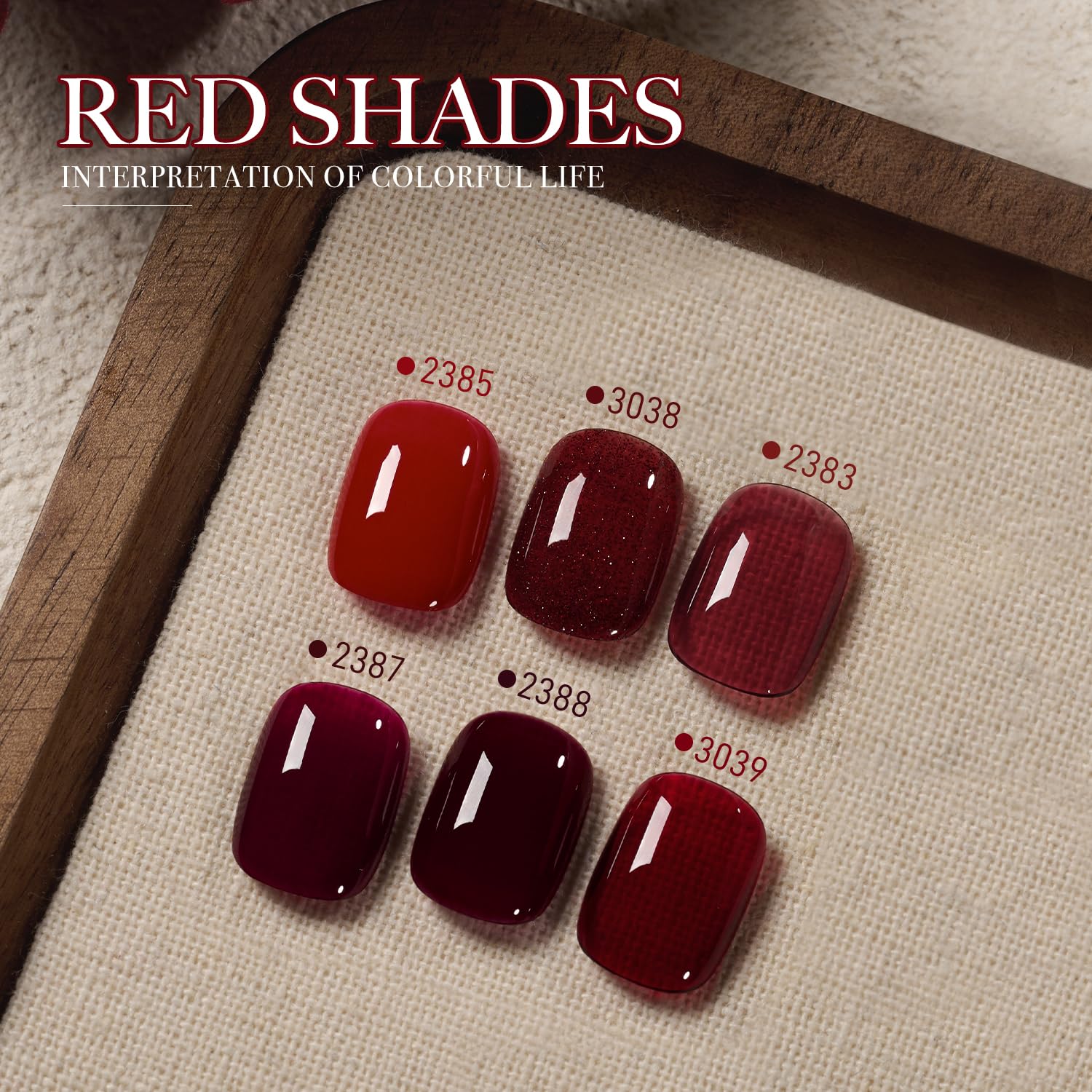 GAOY burgundy gel nail polish swatch on nail for rich autumn look