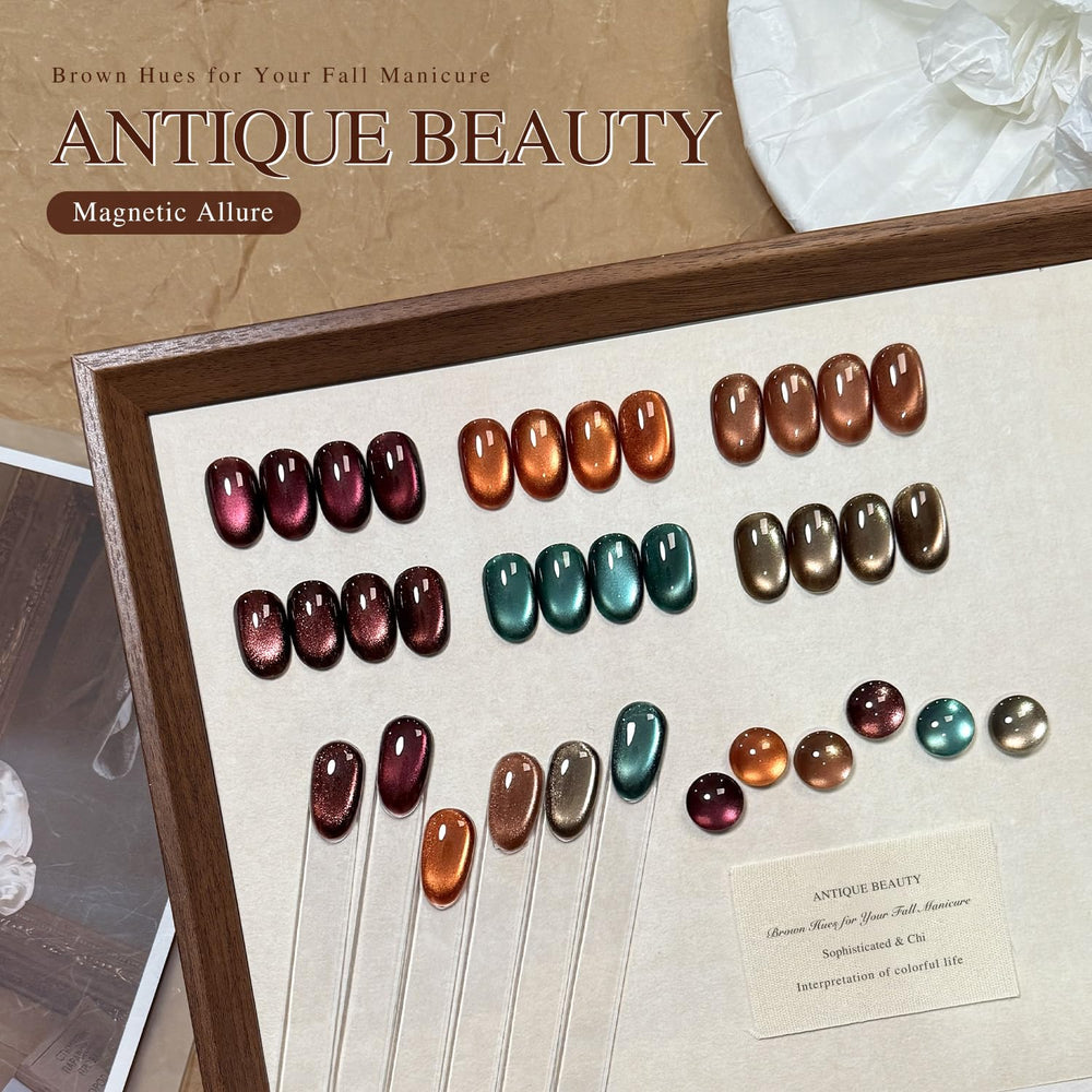 GAOY Cat Eye Magnet demo shows pattern creation before curing for creative nail art
