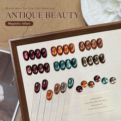 GAOY Cat Eye Magnet demo shows pattern creation before curing for creative nail art