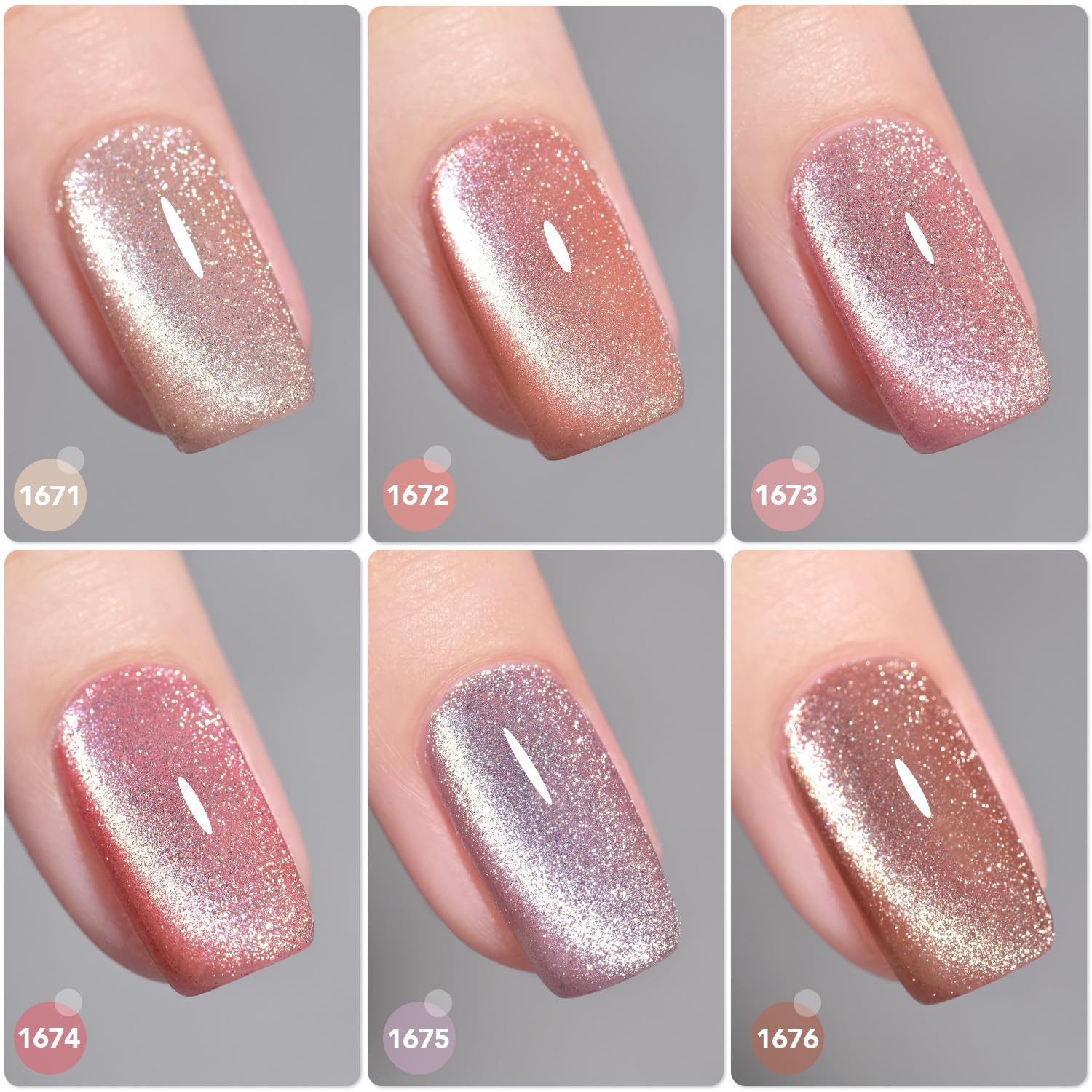 GAOY cat eye magnet included enables holographic patterns on nails.