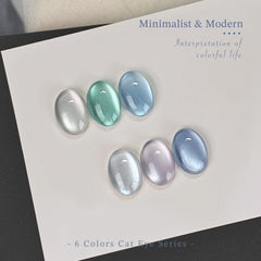 GAOY Cat Eye silver color swatch highlights holographic shine