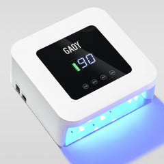 GAOY cordless UV LED nail lamp with rechargeable battery for wireless at-home manicures.