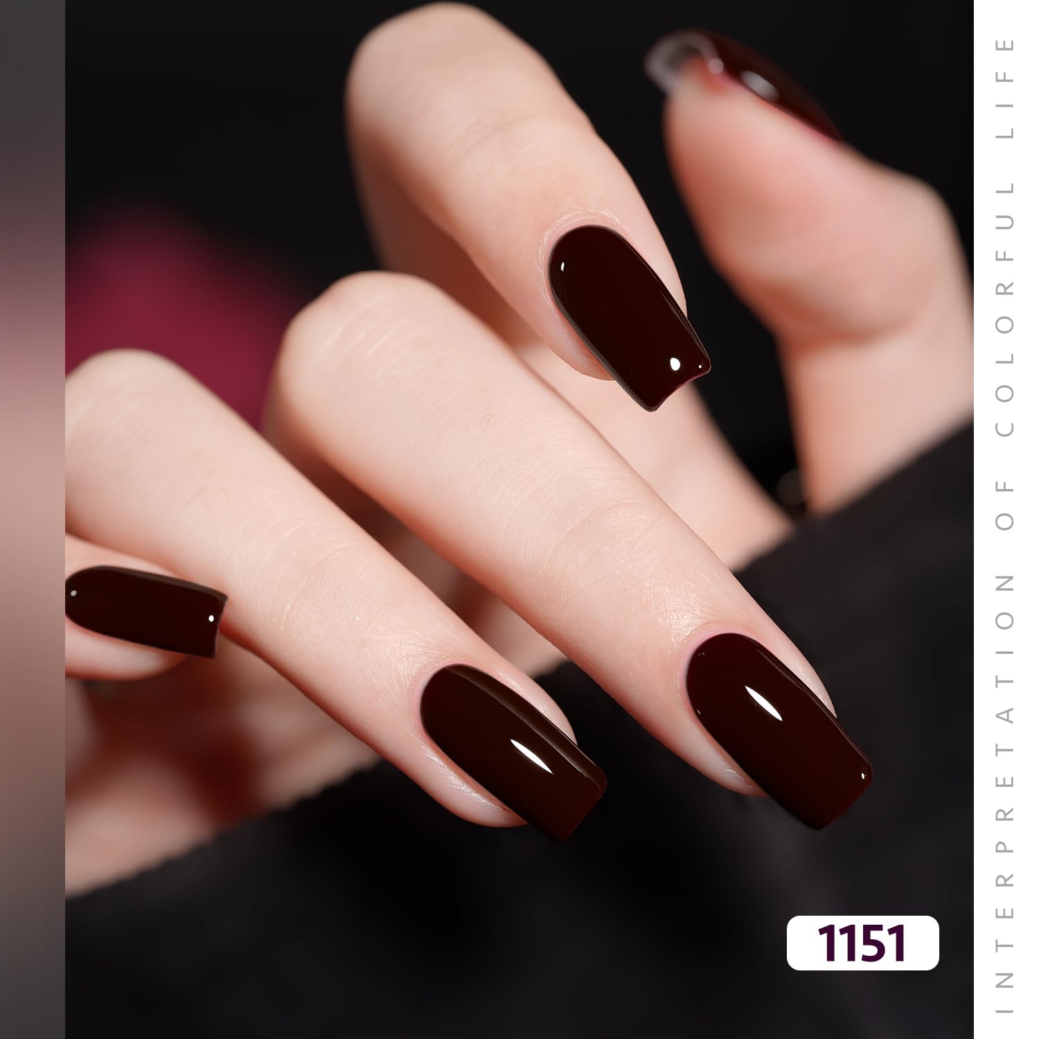 GAOY dark cherry wine red gel polish shows rich color for professional-looking nails