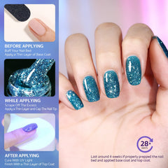 GAOY Disco Glitter Gel Nail Polish Set ideal for at-home manicure sessions.