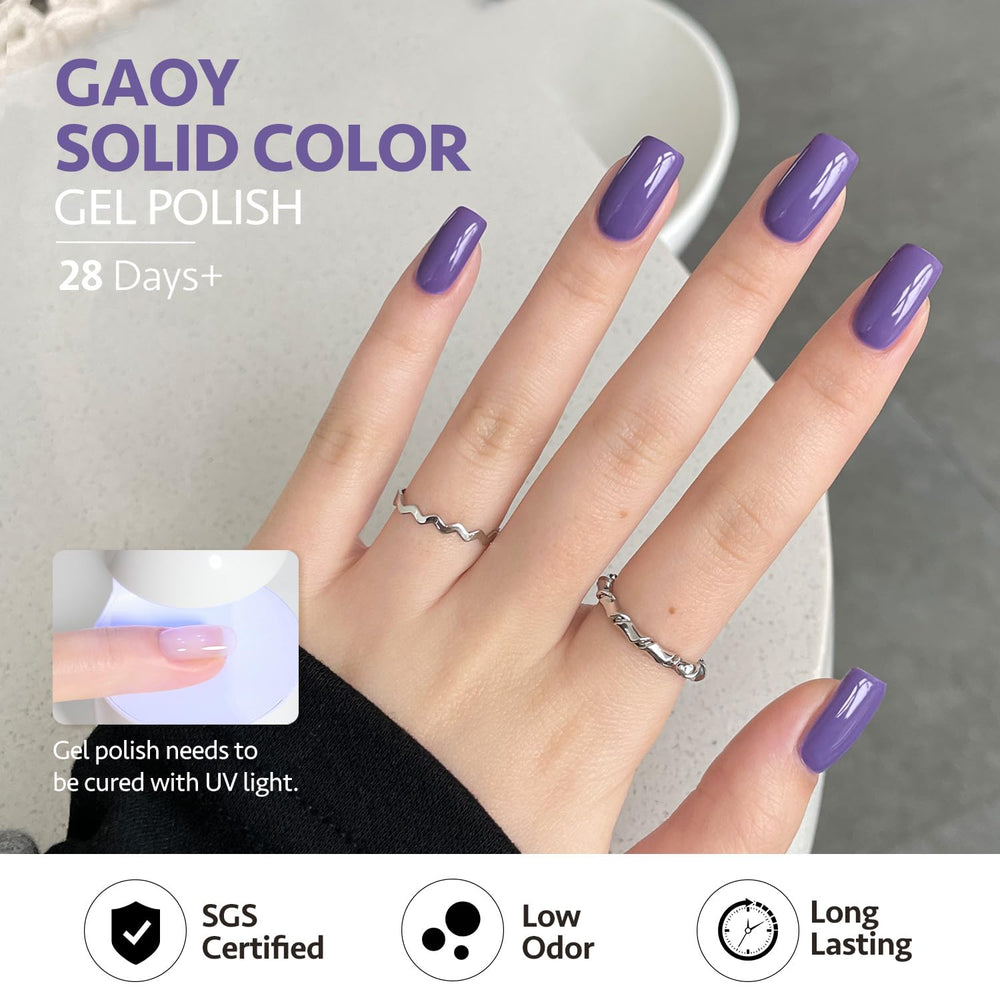 GAOY home manicure setup shows DIY nails with gel polish kit.