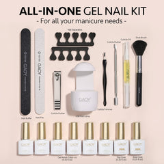 GAOY 6-color gel polish display for versatile DIY nail art.