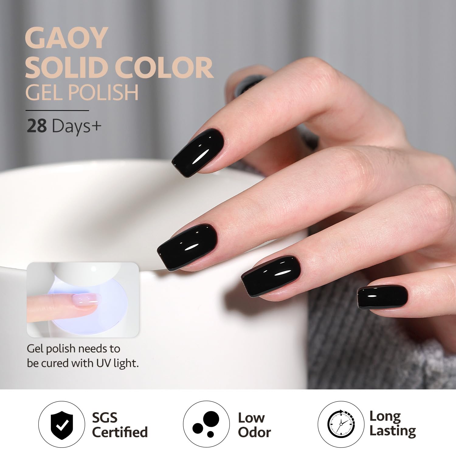 GAOY gel nail polish set pink bottle for vibrant color and long wear potential