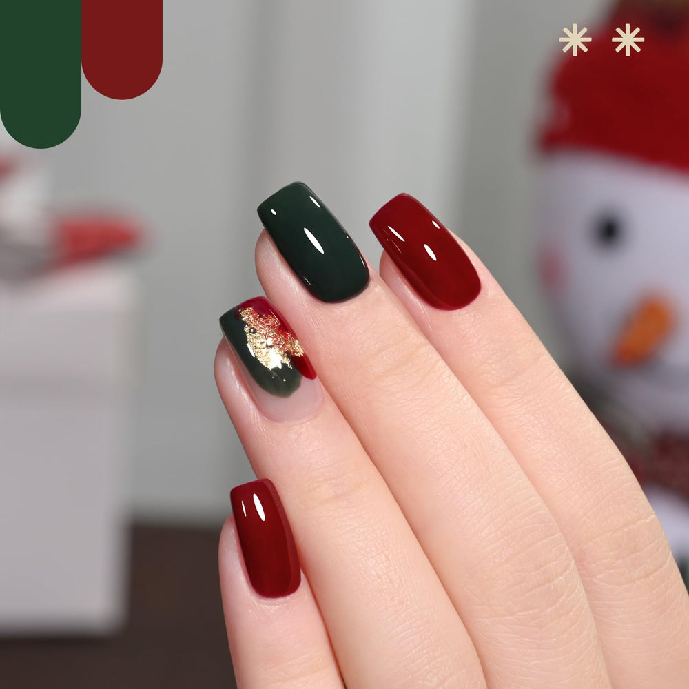 GAOY glitter gel polish application captures sparkle with a smooth top coat finish.