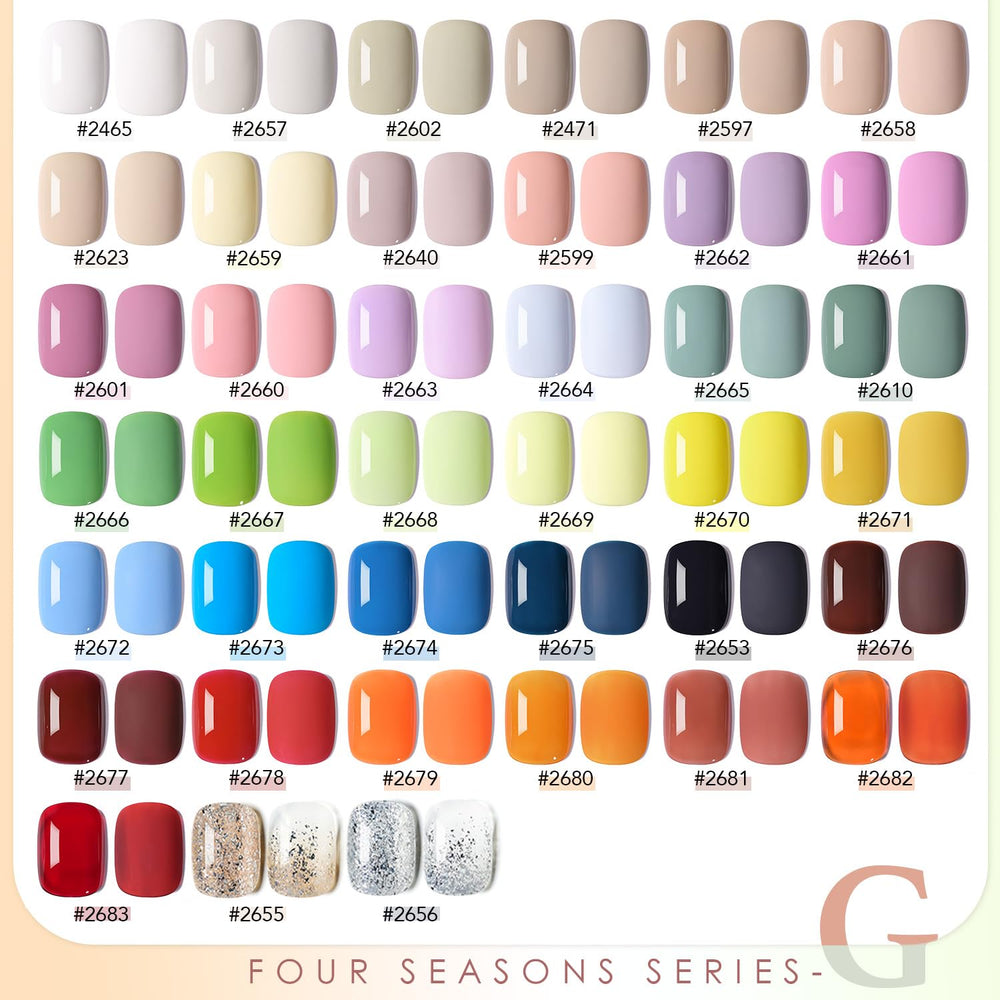 GAOY green-blue jelly color set swatches for versatile seasonal nails