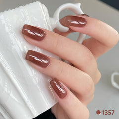 GAOY Jelly Brown White Gel Nail Polish Set UV cure lamp demonstrates fast 60-second dry.