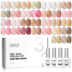 GAOY Jelly Gel nail-polish-kit collection displays vibrant shades for at-home nail art exploration
