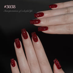 GAOY jelly glitter gel polish swatch for festive nail art accents