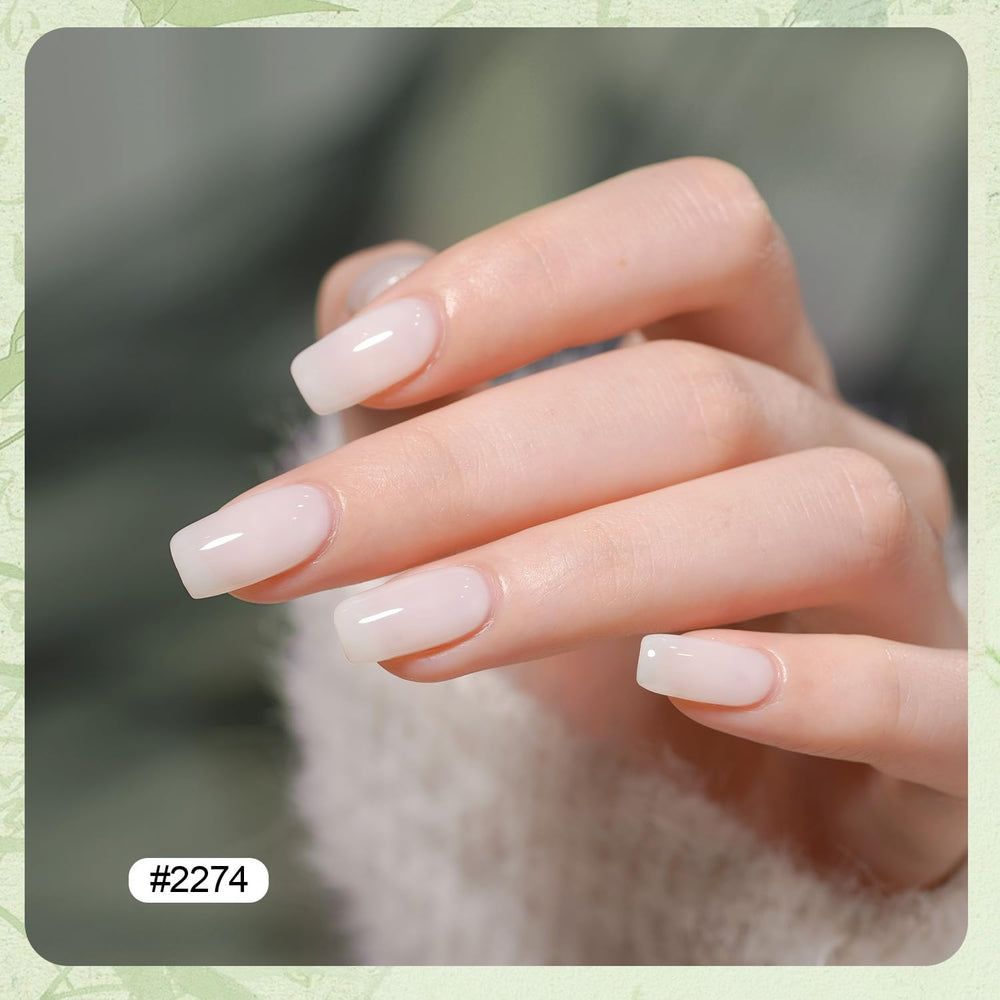 GAOY Jelly Green gel polish application scene shows layering for coverage.