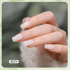 GAOY Jelly Green gel polish application scene shows layering for coverage.