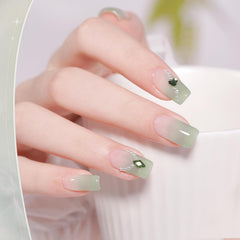 GAOY Jelly Green Spring Summer sheer blue gel polish with quick UV cure texture.