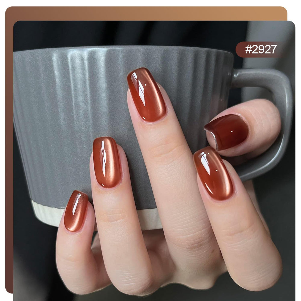 GAOY Jelly Red gel polish shows bold, glossy color for festive nails.