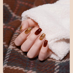 GAOY Jelly Tortoise Brown application process demonstrates layering for translucency and depth