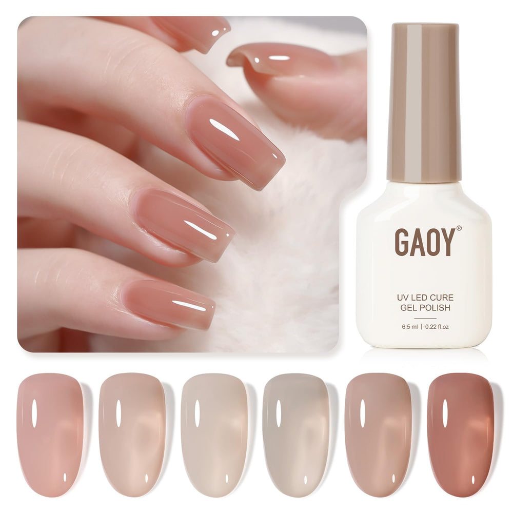 GAOY Jelly UV Gel Nail Polish Rose Quartz bottle for at-home manicure