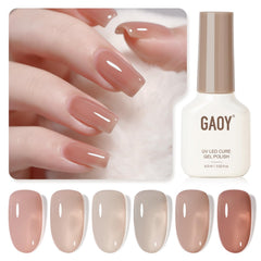 GAOY Jelly UV Gel Nail Polish Rose Quartz bottle for at-home manicure