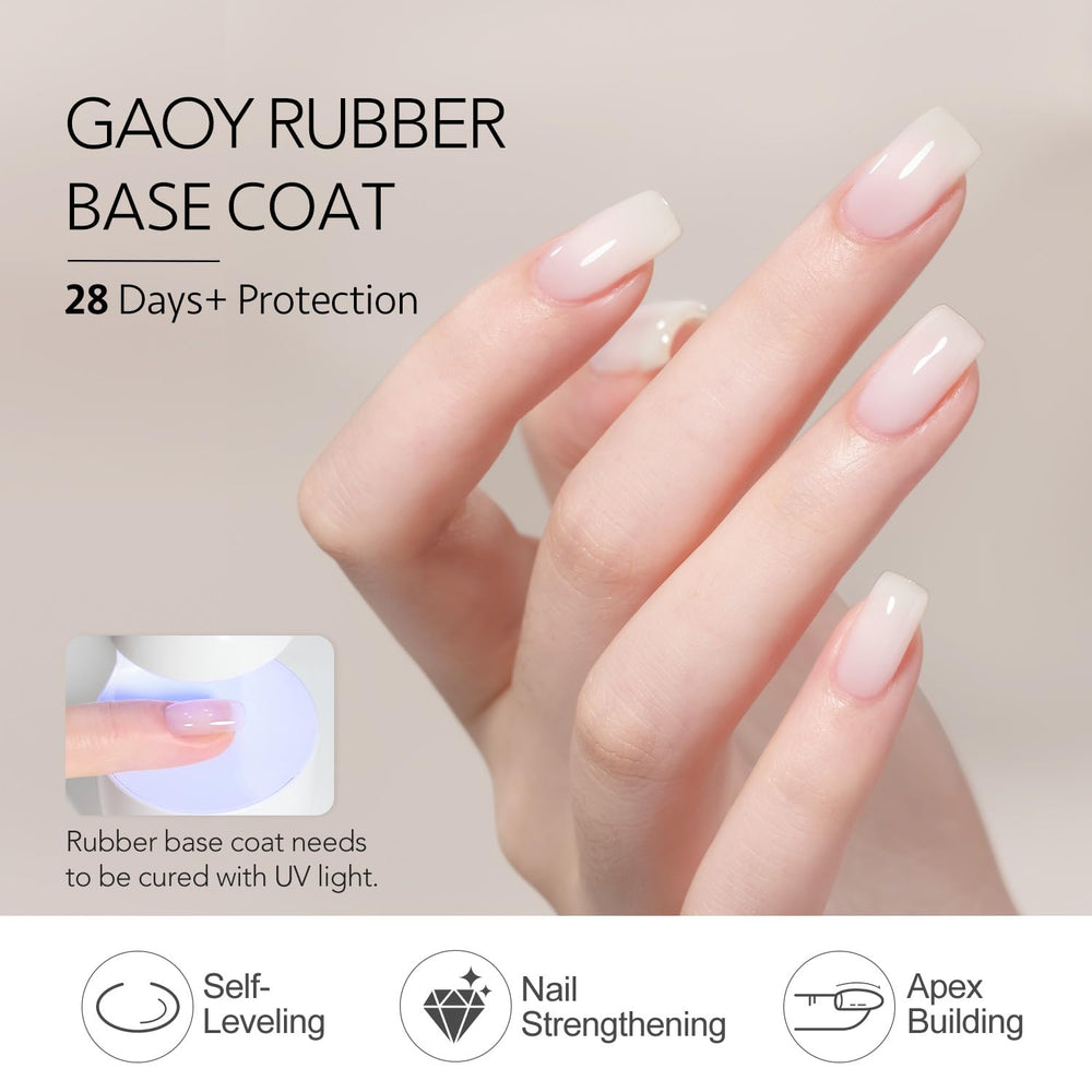 GAOY long-lasting gel manicure with top coat for durable shine.