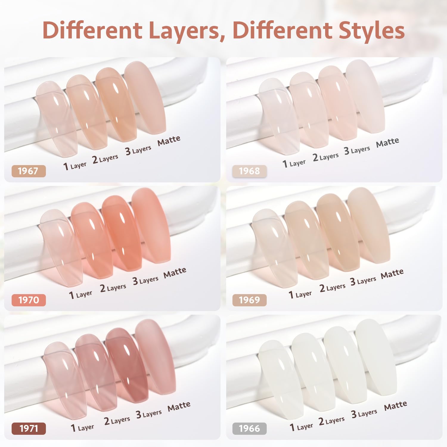 GAOY Milky Jelly Nude soft-gloss finish for subtle, long-lasting wear.