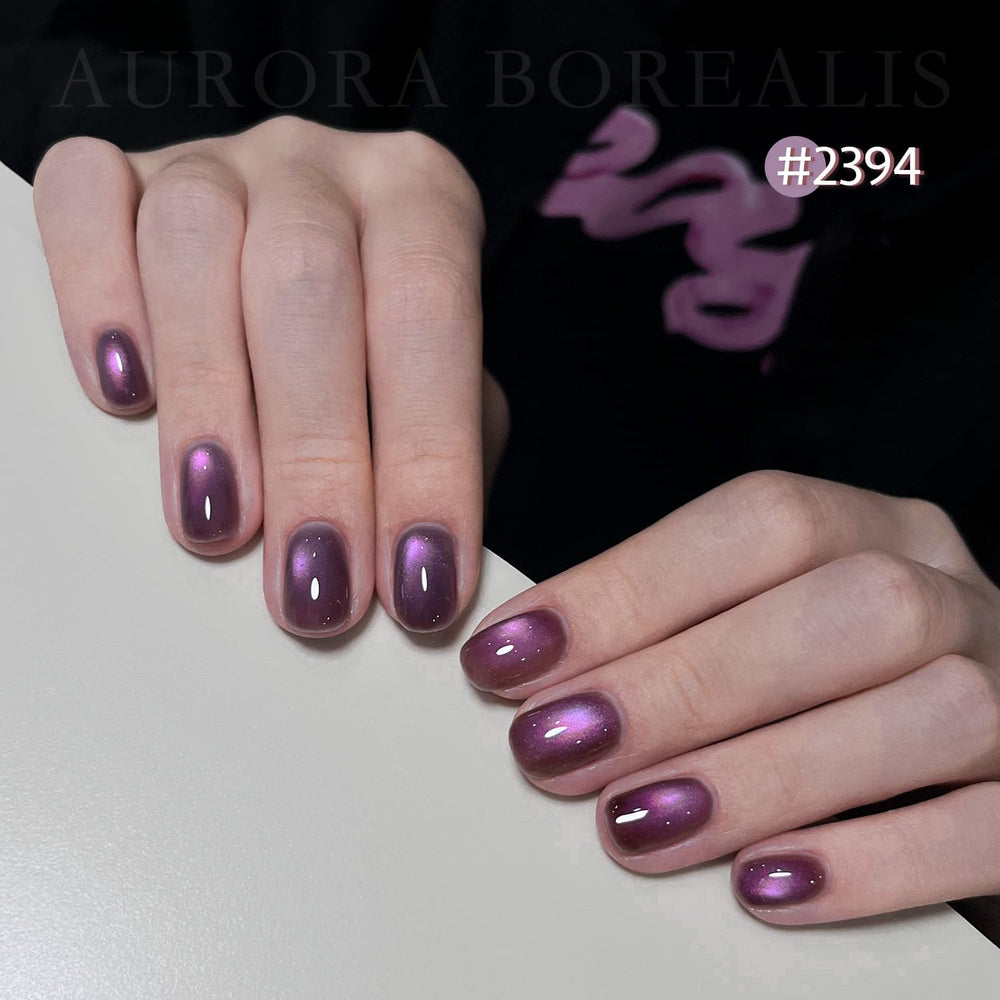 GAOY nail art swatches reveal six shimmering colors for versatile at-home nail design.