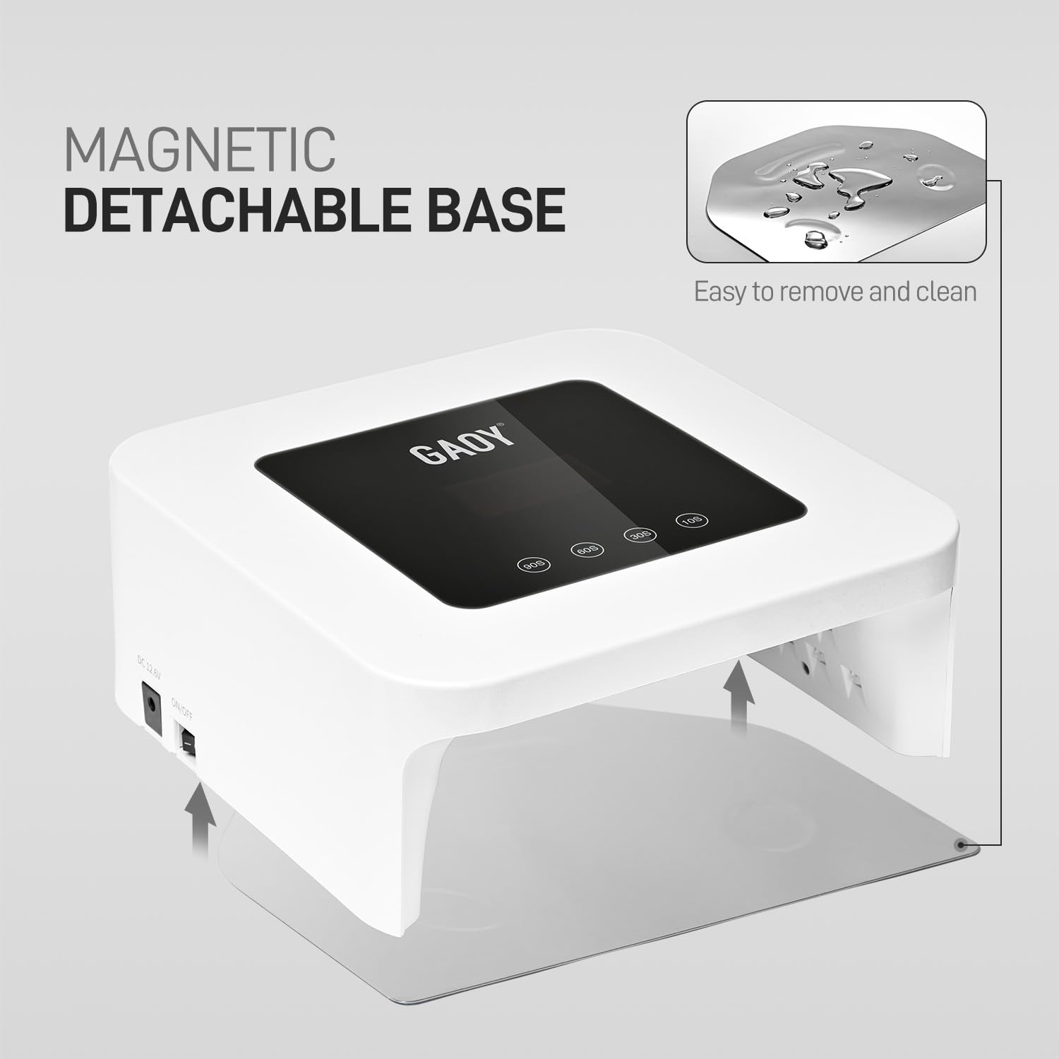 GAOY four-timer interface supports varied gel manicure settings.